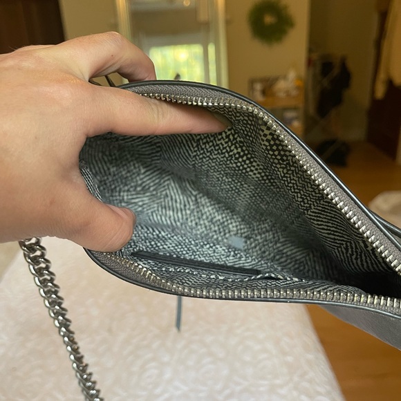 REBECCA MINKOFF | Grey and Silver Cross Body Purse - Picture 9 of 12